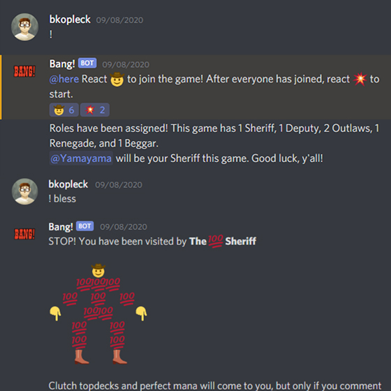 Bang! MTG Bot